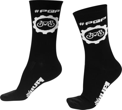 Meias PraQuemPedala Preta Catraca